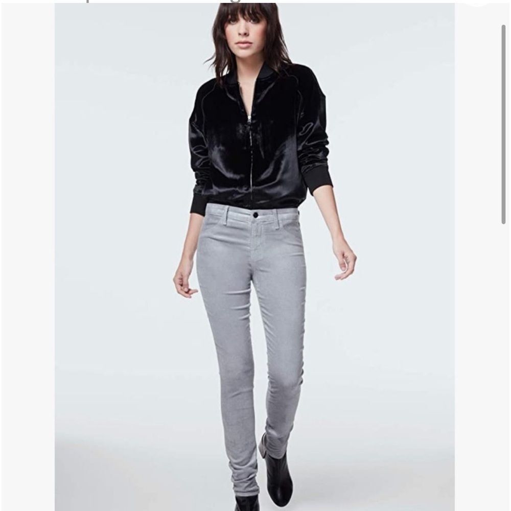 J Brand Super Skinny Mid-Rise Coated Silverspoon Jeans Size 27